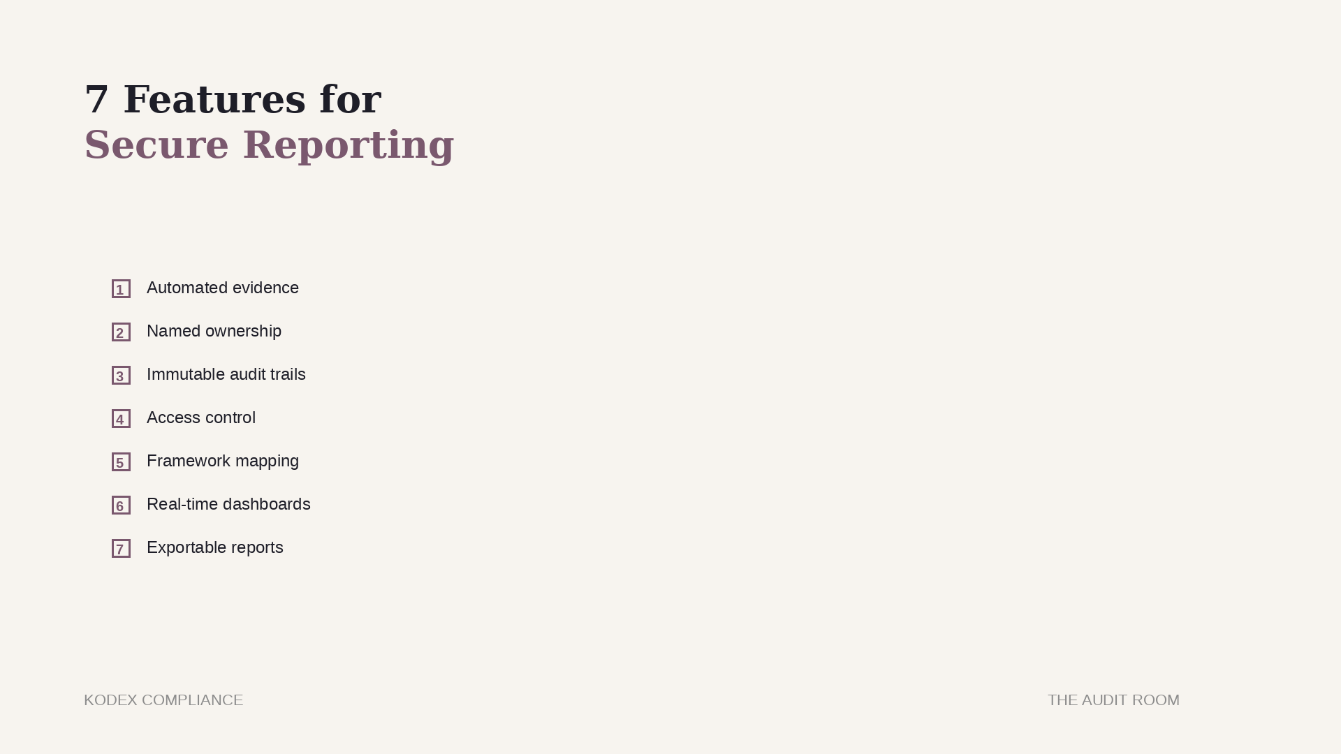 7 Compliance Software Features for Secure Reporting